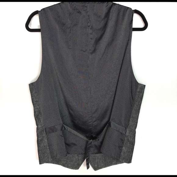 NEW John Varvatos Runway Garment Washed Peak Lapel Vest - Picture 3 of 8